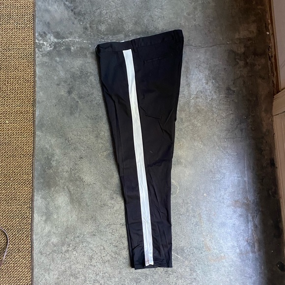 Zara slim fit black pant w/ white stripe on leg - Picture 3 of 3